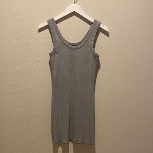 ANGL Dress Size Large gray ribbed Mini Summer‎